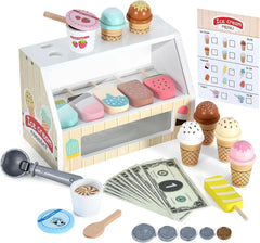 Montessori Wooden Ice Cream shop Playset
