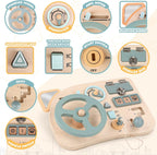 Montessori Wooden Sensory Tablet Car Dashboard