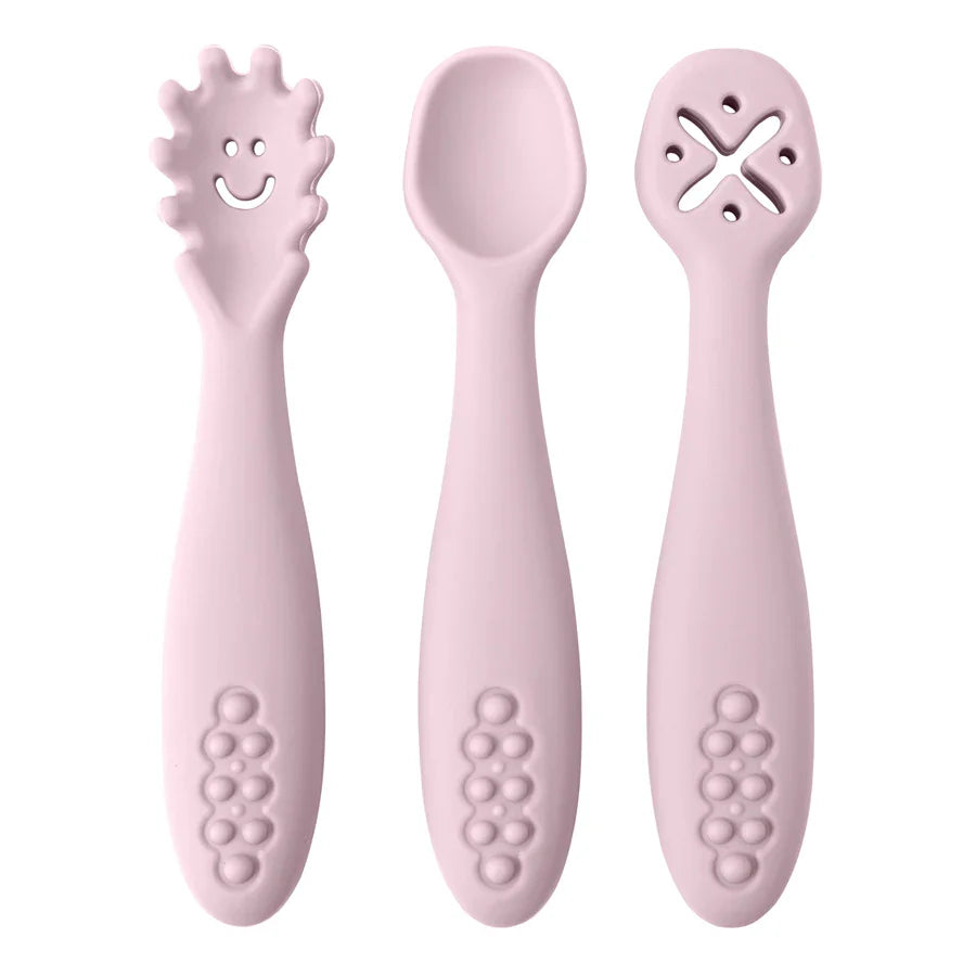 Set of 3 Silicone Learning Spoons