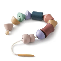 Montessori Wooden Toy Stacking&Threading