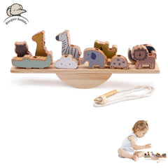 Montessori Wooden Toy Stacking&Threading