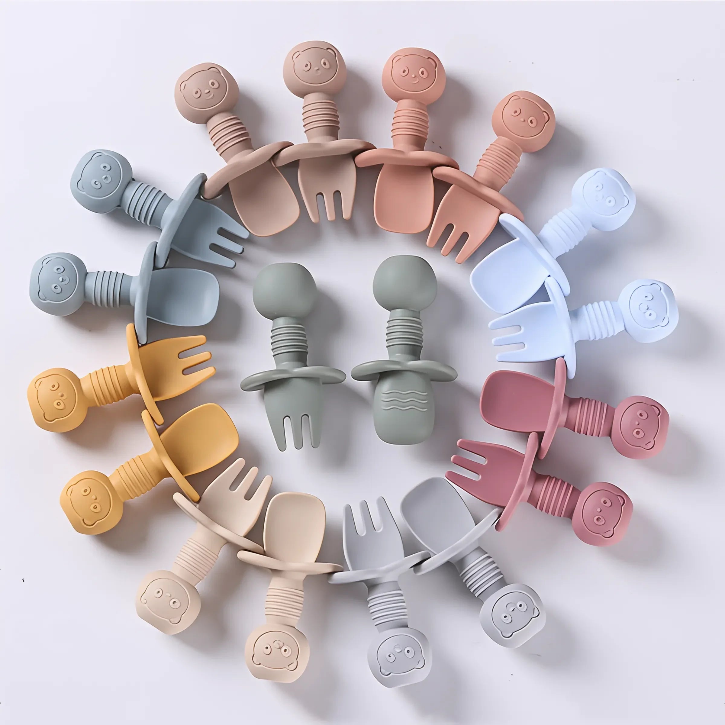 2pcs Food Grade Silicone Cutlery