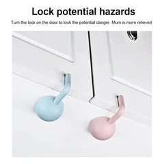 1-3 pcs Childproof Safety Hooks for Doors and Drawers