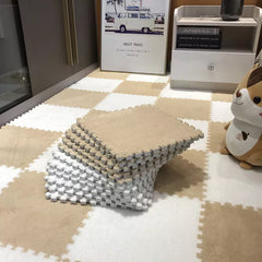 20 Pieces Set Modular Velvet Play Mat