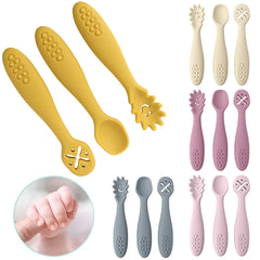 Set of 3 Silicone Learning Spoons