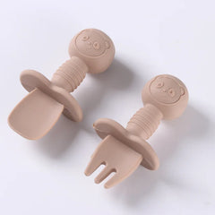 2pcs Food Grade Silicone Cutlery