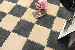20 Pieces Set Modular Velvet Play Mat