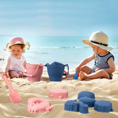 8 pcs set beach toys in food grade silicone