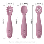 Set of 3 Silicone Learning Spoons