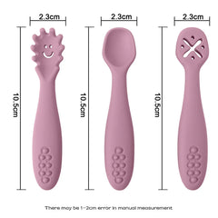 Set of 3 Silicone Learning Spoons