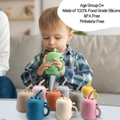 Silicone Straw Water Bottle