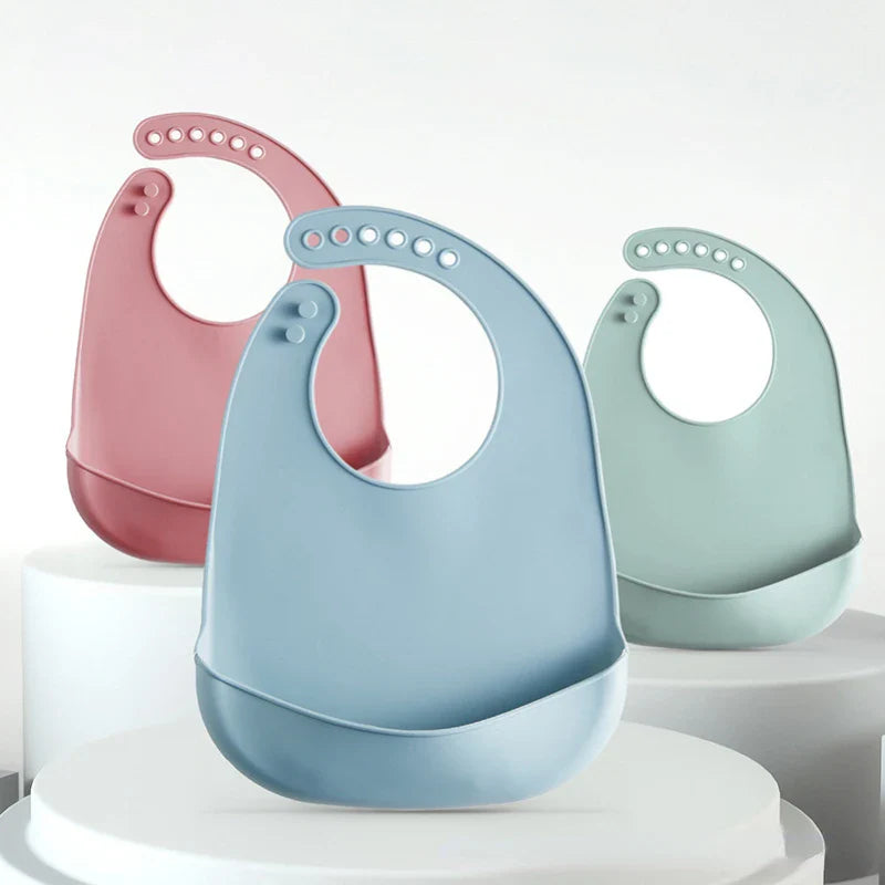 Baby Silicone Bib for Babies with Pocket