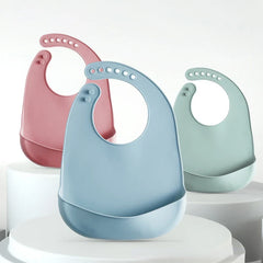 Baby Silicone Bib for Babies with Pocket