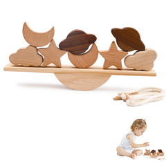Montessori Wooden Toy Stacking&Threading