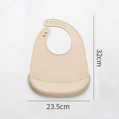 Baby Silicone Bib for Babies with Pocket