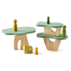 Montessori Wooden Toy Stacking&Threading