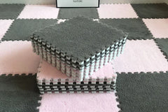 20 Pieces Set Modular Velvet Play Mat