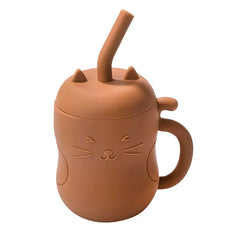 Silicone Straw Water Bottle