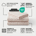 DaDa Bedding Romantic Coquette Floral Cotton Sheet Set
