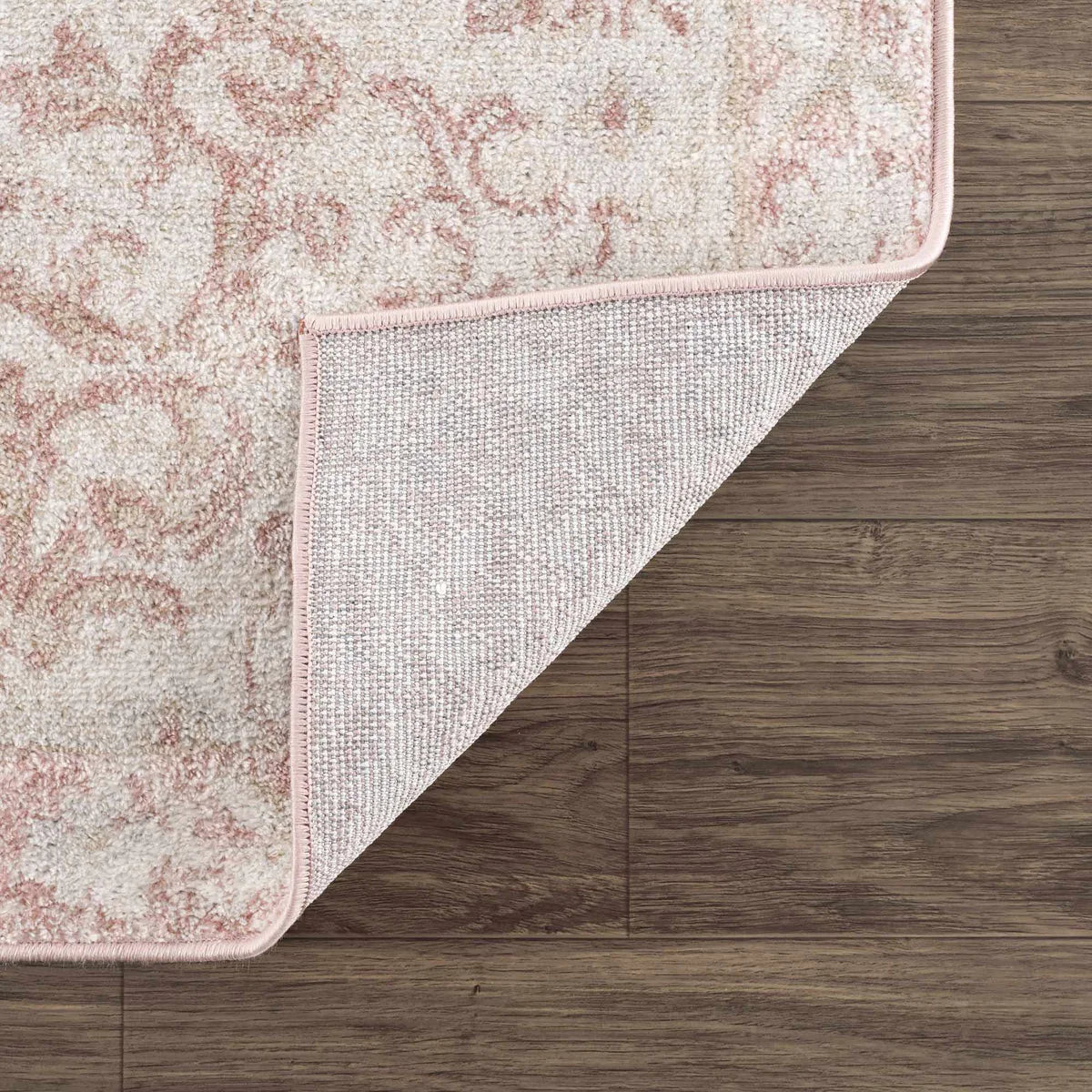 Rug Sample: Myda Pink Distressed Medallion