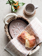 Bread Warmer & Basket Gift Set with Tea Towel - Flower-4