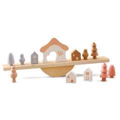Montessori Wooden Toy Stacking&Threading