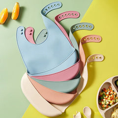 Baby Silicone Bib for Babies with Pocket