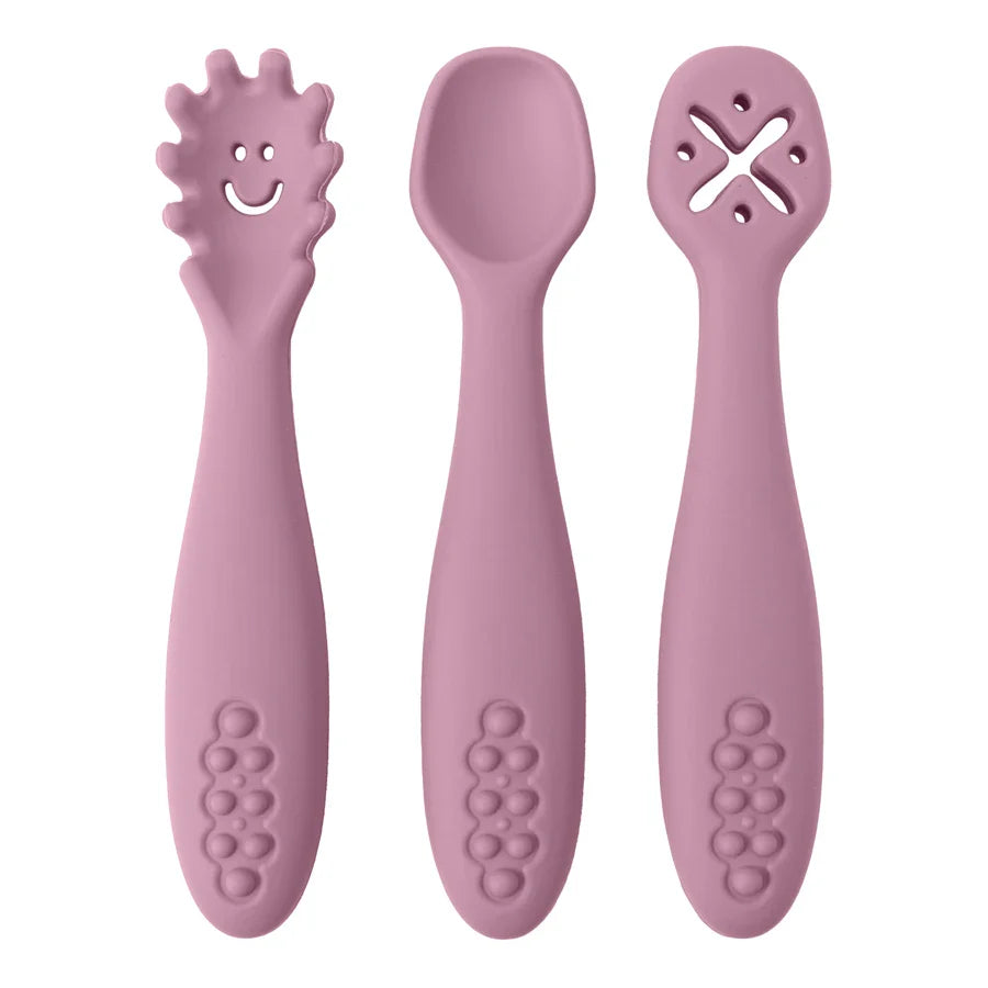 Set of 3 Silicone Learning Spoons