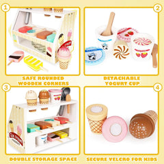 Montessori Wooden Ice Cream shop Playset