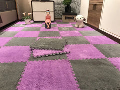 20 Pieces Set Modular Velvet Play Mat