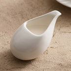 Minimalist Ceramic Pebble Sauce Boat & Creamer - Cobblestone Series-2