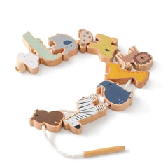 Montessori Wooden Toy Stacking&Threading