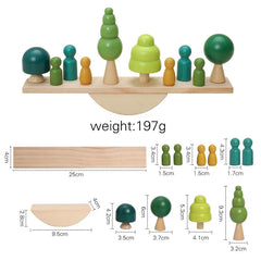 Montessori Wooden Toy Stacking&Threading