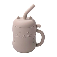 Silicone Straw Water Bottle