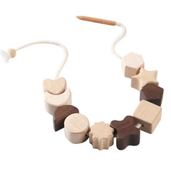 Montessori Wooden Toy Stacking&Threading