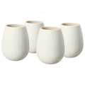 Unbreakable Silicone Stemless Wine Glassware | Set of 4 (White)-0