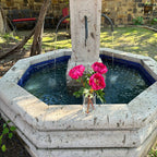 Silk peony flower arrangement in vase - 15"-2