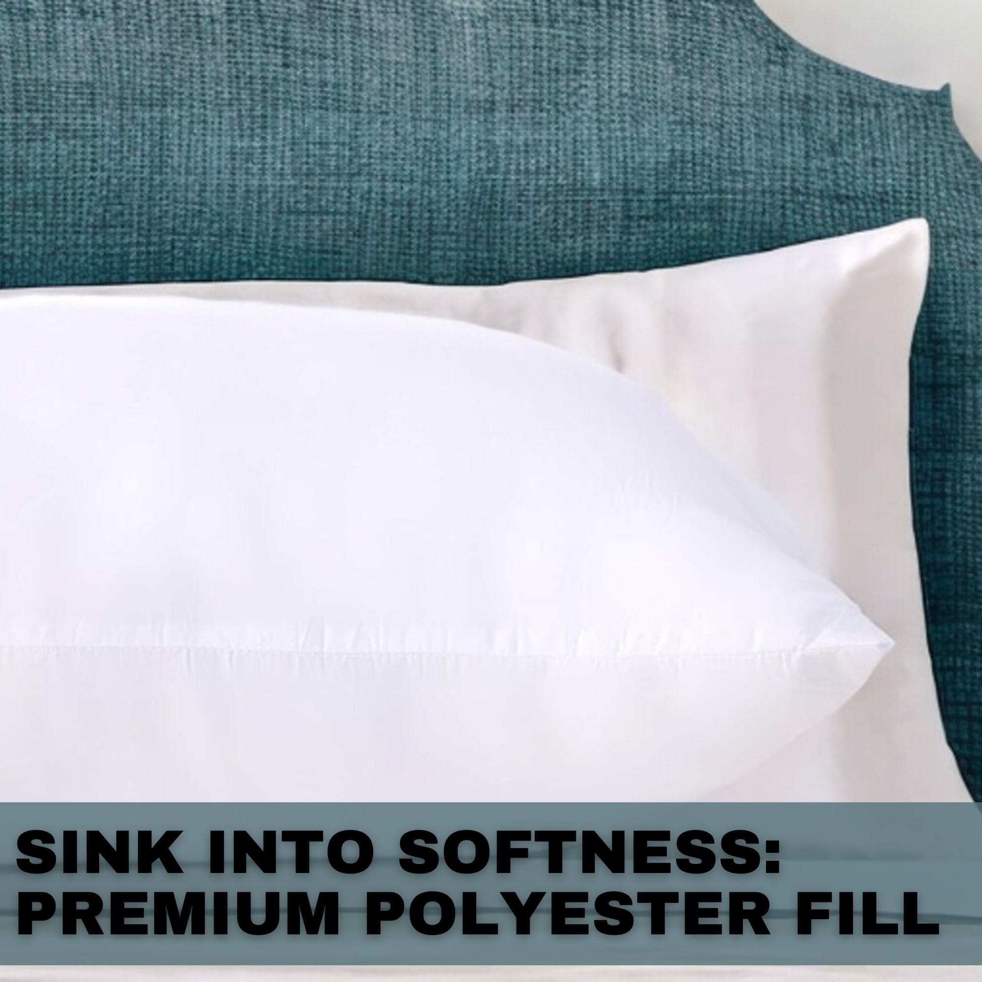 Dada Bedding Luxury 20x28 Pillow Insert - Soft Medium Firm, Premium Polyester, Perfect for Side and Back Sleepers-3