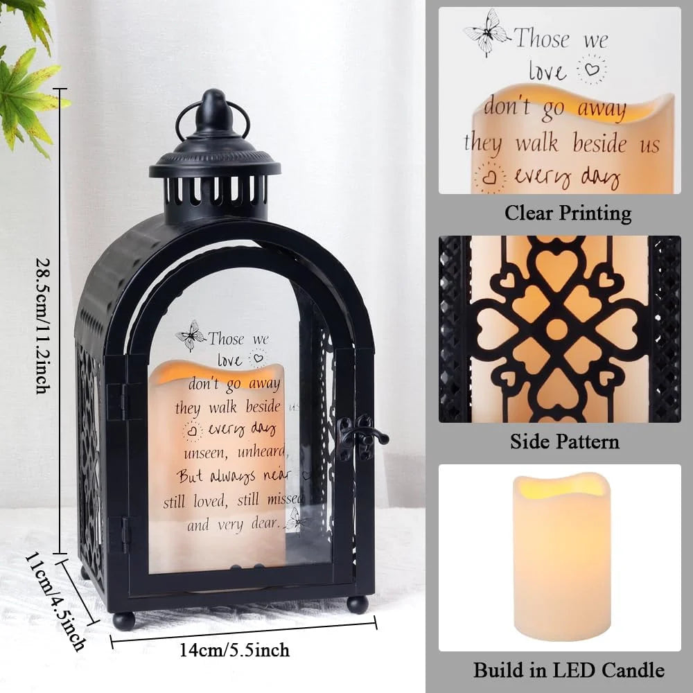 11'' High Memorial Lantern(Black)-4