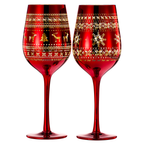 Crystal Christmas Tree Wine & Water Glasses - Set of 2-1