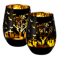 Crystal Halloween Stemless Wine Glass - Set of 2-0