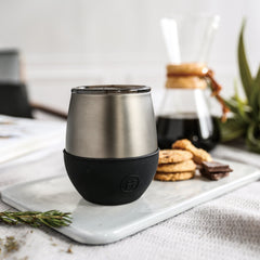 Titanium Grey Tumbler-Ink Black 8 OZ