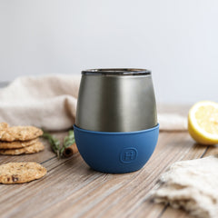 Titanium Grey Tumbler-Navy Blue 8 OZ