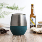 Titanium Grey Tumbler-Peacock Green 8 OZ
