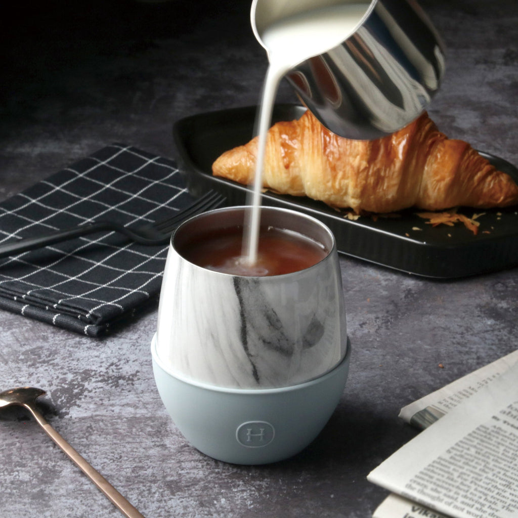 White Marble Tumbler-Cumulus 8 OZ