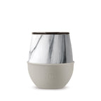 White Marble Tumbler-Eucalyptus 8 OZ