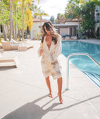 Soft Cotton Turkish Bathrobe – 100% Turkish Cotton Chevron Weave Lightweight Robe (S/M, L/XL)-1