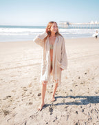 Chevron Cotton Turkish Bathrobe – 100% Turkish Cotton Chevron Weave Unisex Robe (S/M, L/XL)-5