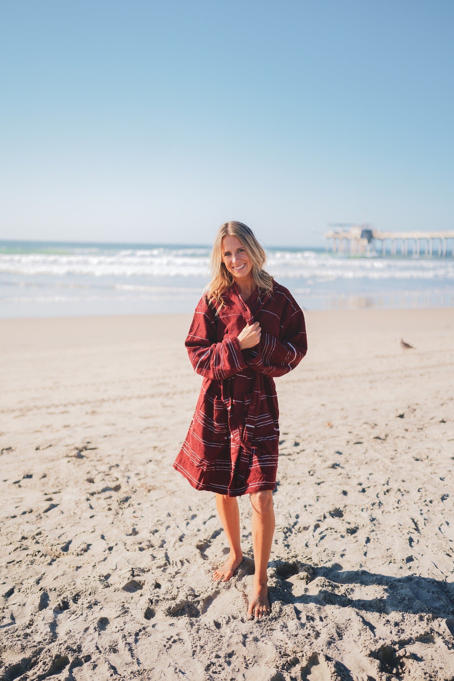 Turkish Towel Terry Bathrobe – 100% Turkish Cotton Plush Terry Lined Unisex Robe-4