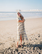 Santa Cruz Cotton Poncho – 100% Turkish Cotton Hooded Beach & Surf Cover-Up (One Size)-2